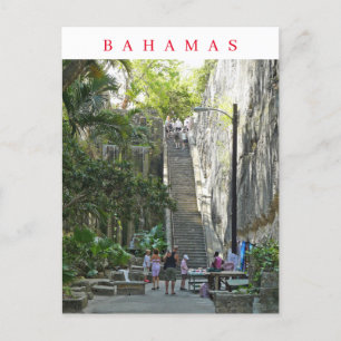 Bahamas Queen's Staircase view postcard