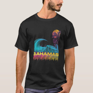 Bahamas  Retro 80s Style Vintage Vaporwave Surf T-Shirt