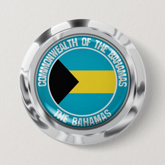 Bahamas Round Emblem 7.5 Cm Round Badge (Front)