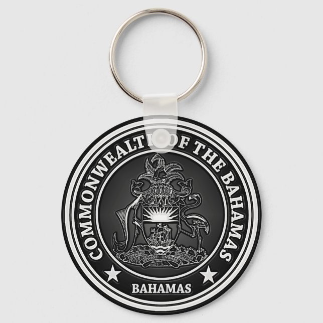 Bahamas Round Emblem Key Ring (Front)