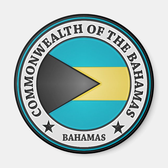 Bahamas Round Emblem Magnet (Front)
