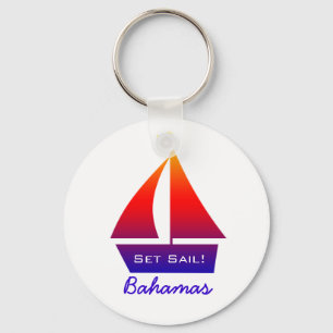Bahamas Sailboat Keychain