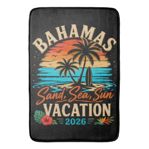 Bahamas Sand Sea Sun Vacation 2026 Bath Mat