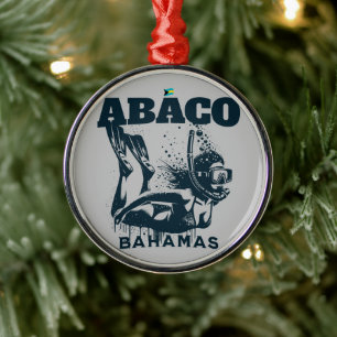 Bahamas Souvenir Gift : Abaco Bahamas Dive Metal Tree Decoration