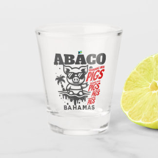 Bahamas Souvenir Gift: Abaco Bahamas Swimming Pigs Shot Glass