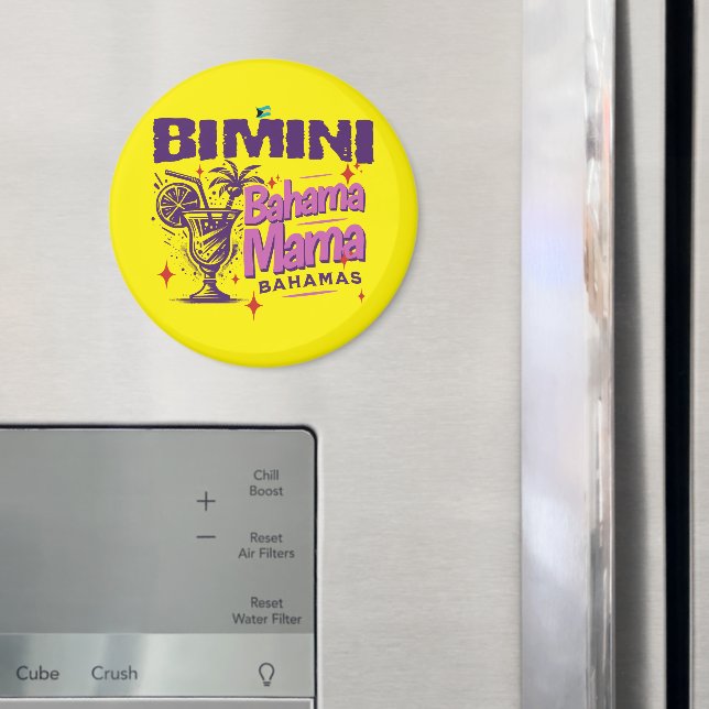 Bahamas Souvenir Gift : Bimini Bahamas Bahama Mama Magnet (In Situ (Fridge))