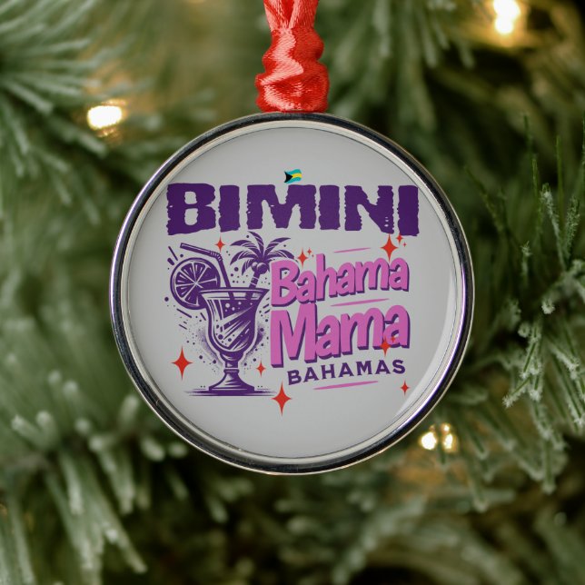 Bahamas Souvenir Gift : Bimini Bahamas Bahama Mama Metal Tree Decoration (Tree)