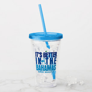 Bahamas Souvenir Gift : Bimini Bahamas Cruise Acrylic Tumbler