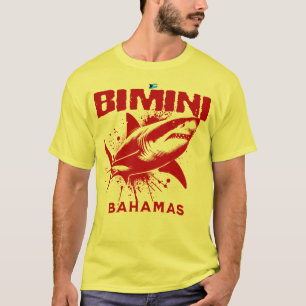 Bahamas Souvenir Gift : Bimini Bahamas Shark Fish T-Shirt