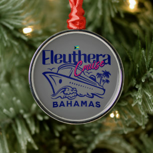 Bahamas Souvenir Gift : Eleuthera Bahamas Cruise Metal Tree Decoration