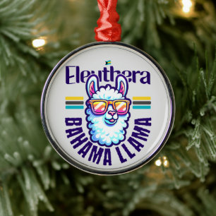 Bahamas Souvenir Gift : Eleuthera Bahamas Llama Metal Tree Decoration