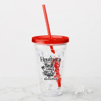 Bahamas Souvenir Gift : Eleuthera Bahamas Pigs Acrylic Tumbler