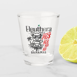 Bahamas Souvenir Gift : Eleuthera Bahamas Pigs Shot Glass
