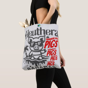 Bahamas Souvenir Gift : Eleuthera Bahamas Pigs Tote Bag