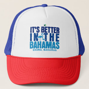 Bahamas Souvenir Gift: Exuma Bahamas Cruise Travel Trucker Hat