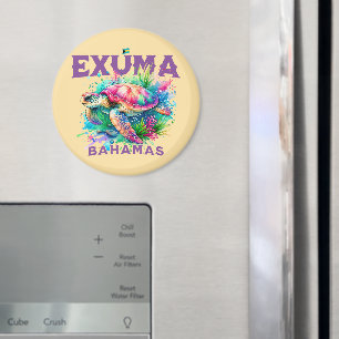Bahamas Souvenir Gift : Exuma Bahamas Sea Turtle Magnet