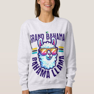 Bahamas Souvenir Gift : Grand Bahama Bahamas Llama Sweatshirt