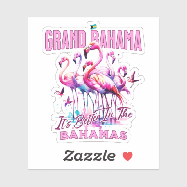 Bahamas Souvenir Gift : Grand Bahama Flamingo Bird (Sheet)