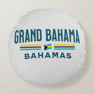 Bahamas Souvenir Gift : Grand Bahama Independence Round Cushion