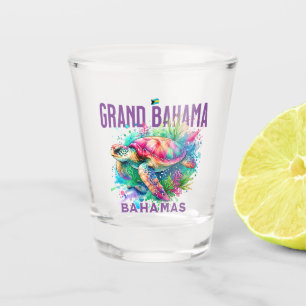 Bahamas Souvenir Gift : Grand Bahama Sea Turtle Shot Glass