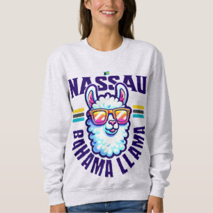 Bahamas Souvenir Gift: Nassau Bahamas Bahama Llama Sweatshirt