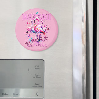 Bahamas Souvenir Gift : Nassau Bahamas Flamingo Magnet