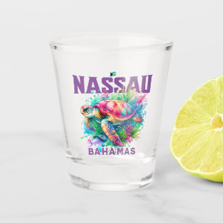 Bahamas Souvenir Gift : Nassau Bahamas Sea Turtle Shot Glass