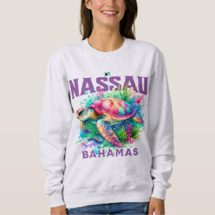 Bahamas Souvenir Gift : Nassau Bahamas Sea Turtle Sweatshirt