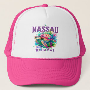 Bahamas Souvenir Gift : Nassau Bahamas Sea Turtle Trucker Hat