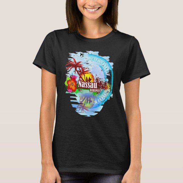 Bahamas Souvenir Nassau Travel Vintage Bahamian T-Shirt (Front)