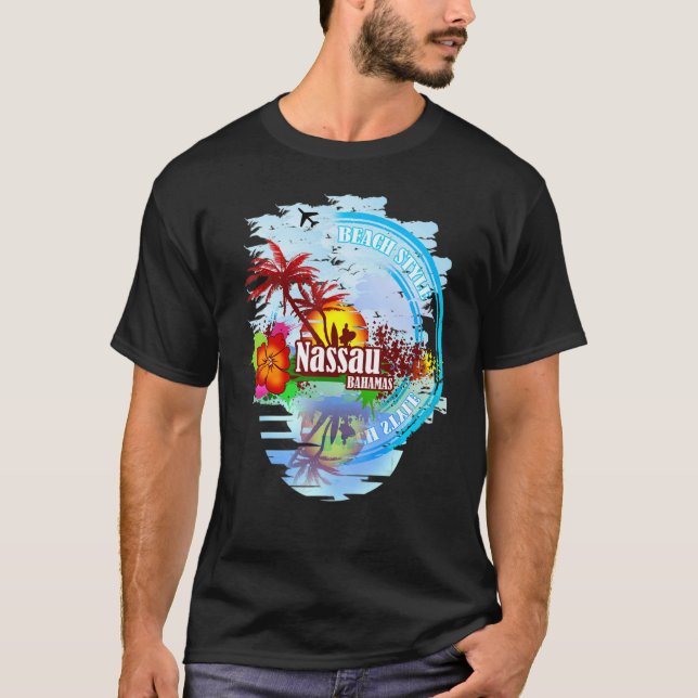 Bahamas Souvenir Nassau Travel Vintage Bahamian T-Shirt (Front)