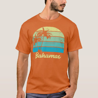 Bahamas Souvenir  Vacation Vintage Palm  T-Shirt