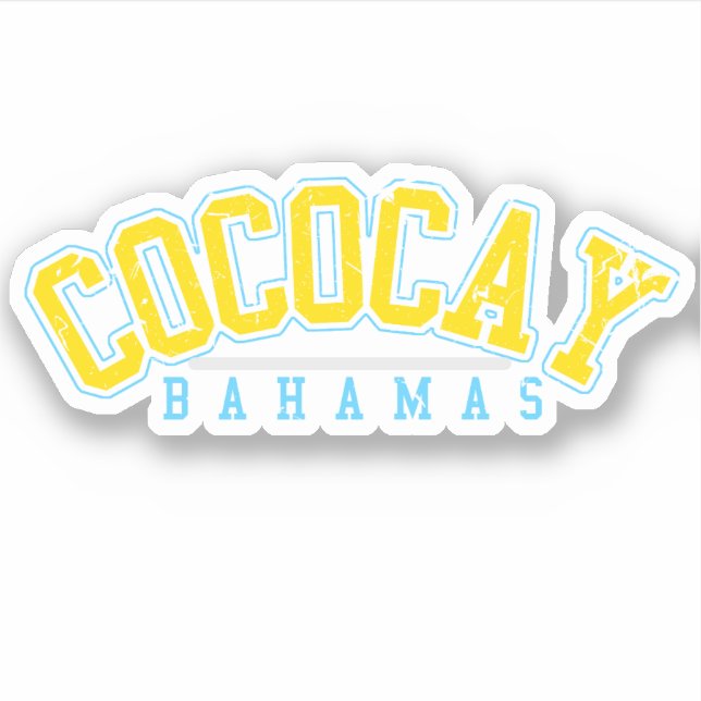 Bahamas Sticker CocoCay Vacation Bahamian Cruise (Front)