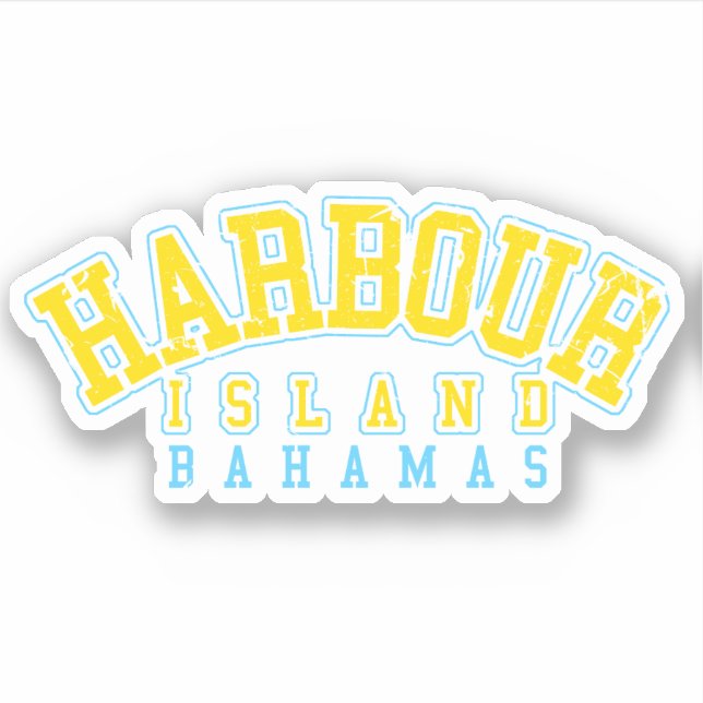 Bahamas Sticker Harbour Island Vacation Cruise (Front)