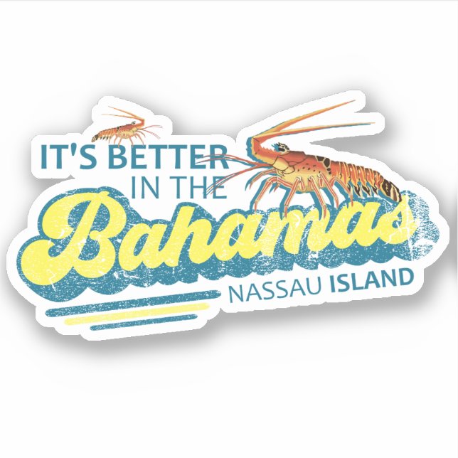 Bahamas Sticker Nassau Bahamas Vacation Cruise (Front)