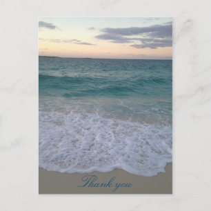 Bahamas sunset thank you postcard
