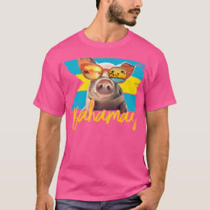 Bahamas Swimming Pig Caribbean Beach Trips Summer T-Shirt