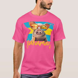 Bahamas Swimming Pig Caribbean Beach Trips Summer T-Shirt