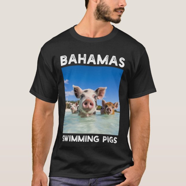 Bahamas Swimming Pigs Exuma T-Shirt (Front)