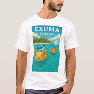 Bahamas Swimming Pigs Tropical Beach Exuma 2025 T-Shirt