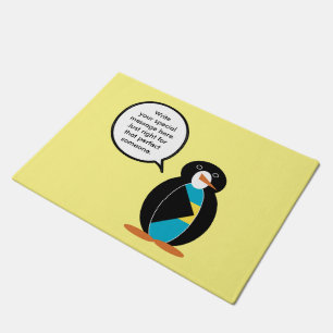 Bahamas Talking Ms Penguin Doormat