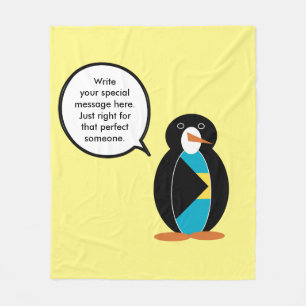 Bahamas Talking Ms Penguin Fleece Blanket