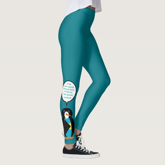 Bahamas Talking Ms Penguin  Leggings (Right)
