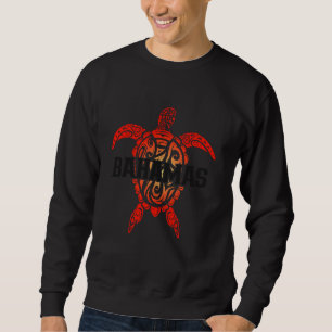 Bahamas Tribal Sea Turtle Surfer Scuba Diving Souv Sweatshirt