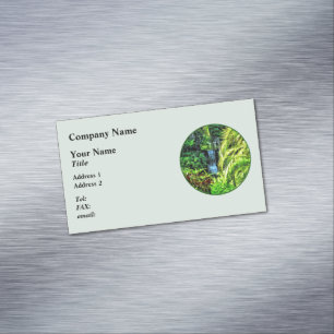 Bahamas - Tropical Waterfall Magnetic Business Card