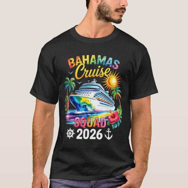 Bahamas Vacation 2026 Squad Family Friends Matchin T-Shirt (Front)