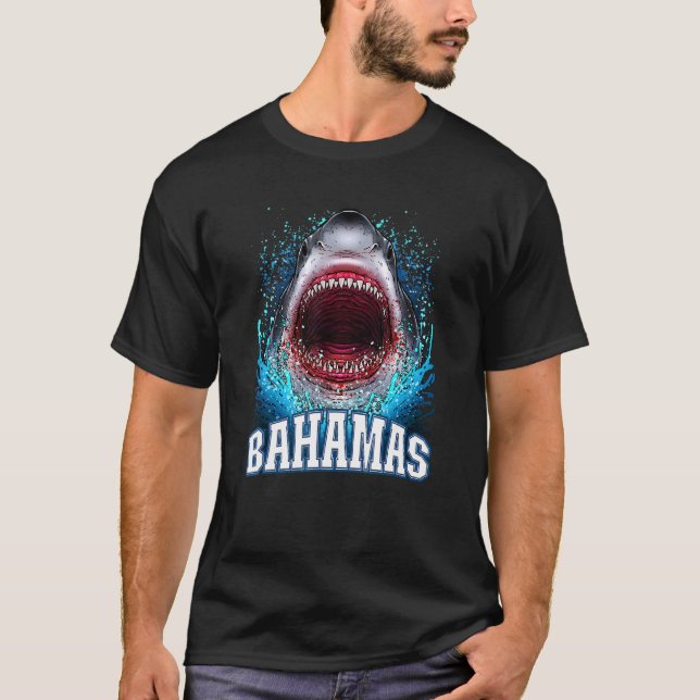 Bahamas Vacation Great White Shark Beach Cruise Tr T-Shirt (Front)
