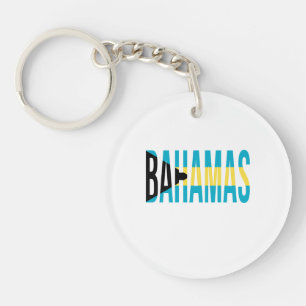 Bahamas Vacation Island Flag Key Ring