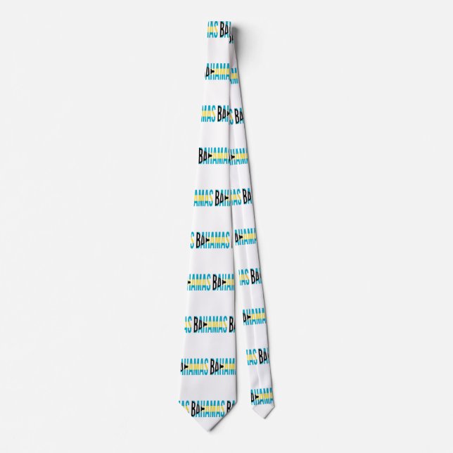Bahamas Vacation Island Flag Tie (Front)