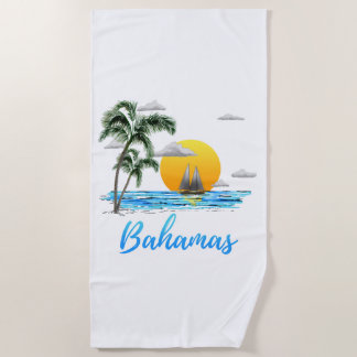 Bahamas Vacation Sailing Beach Towel